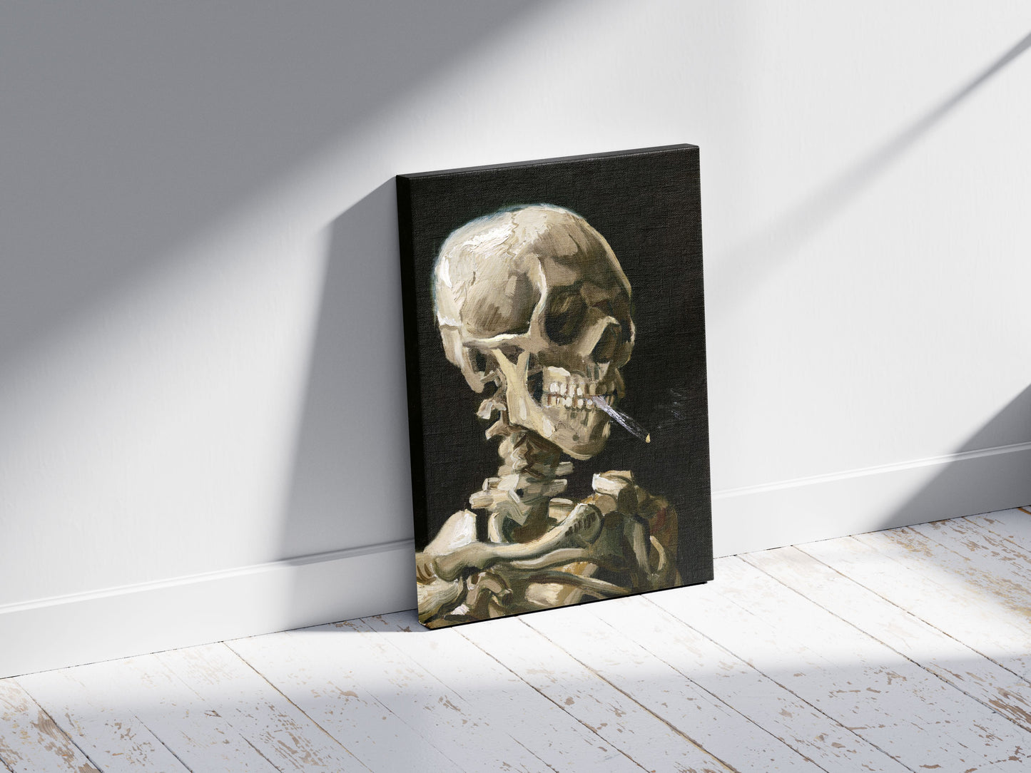 Skull with Burning Cigarette