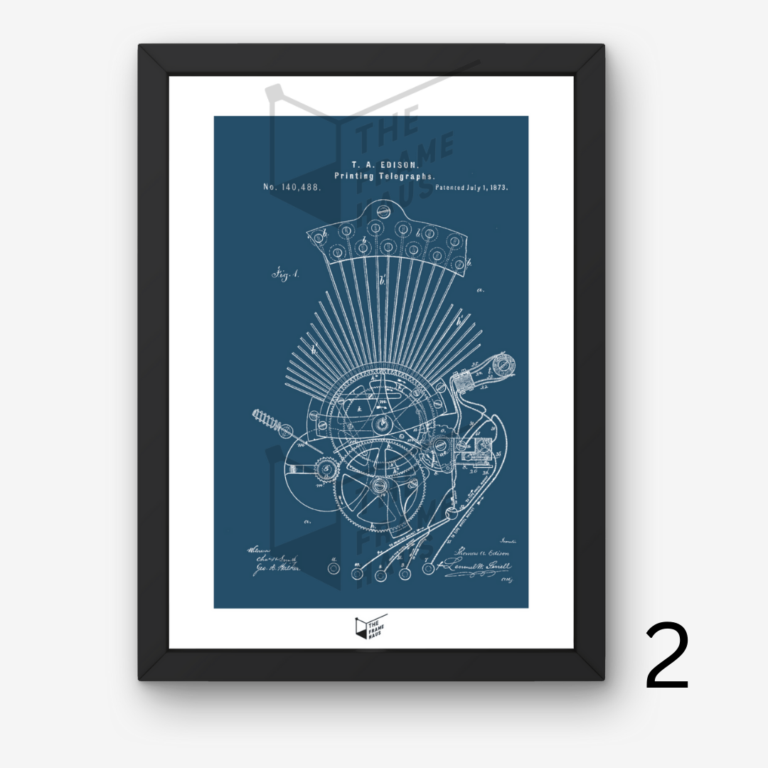 Thomas Edison Patent Blueprints