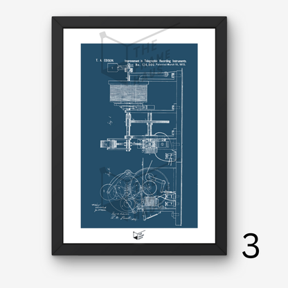 Thomas Edison Patent Blueprints
