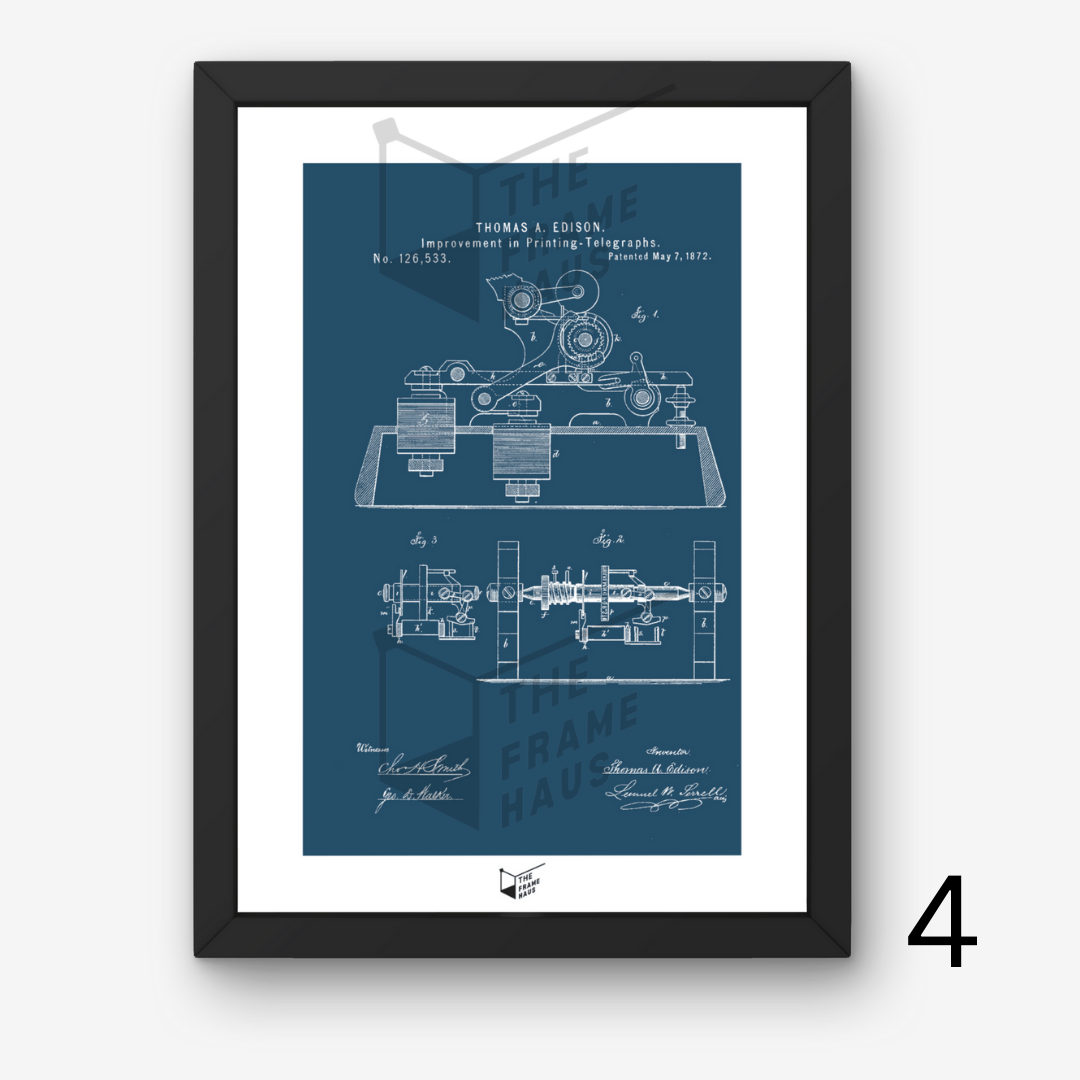 Thomas Edison Patent Blueprints