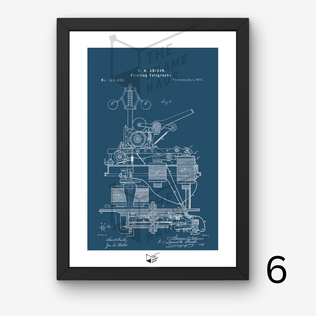 Thomas Edison Patent Blueprints