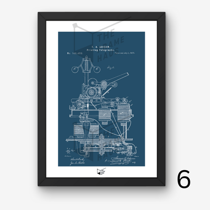Thomas Edison Patent Blueprints